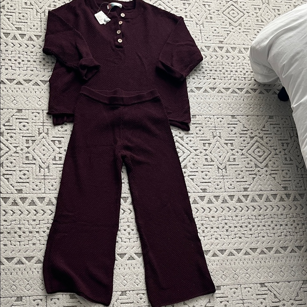 Free People Maroon Set